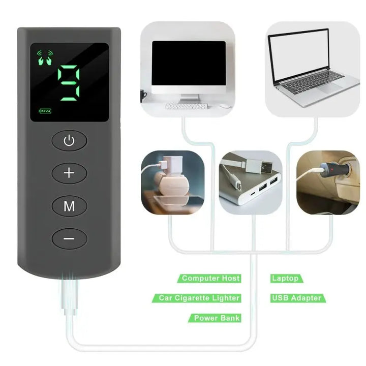 Estimulador muscular, acupuntura e massagem corporal. máquina de terapia digital eletroestimulação