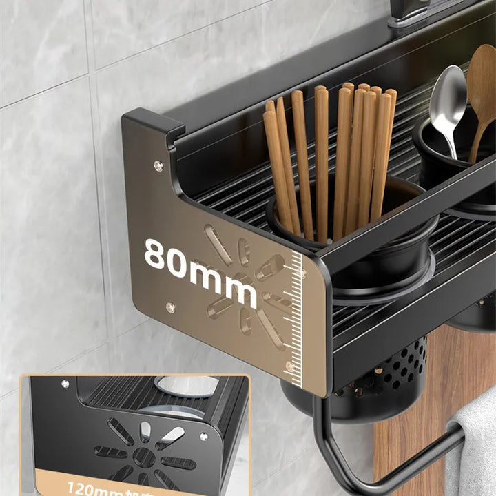 Rack de armazenamento de especiarias e facas. Fixação na  parede ou porta do armario.