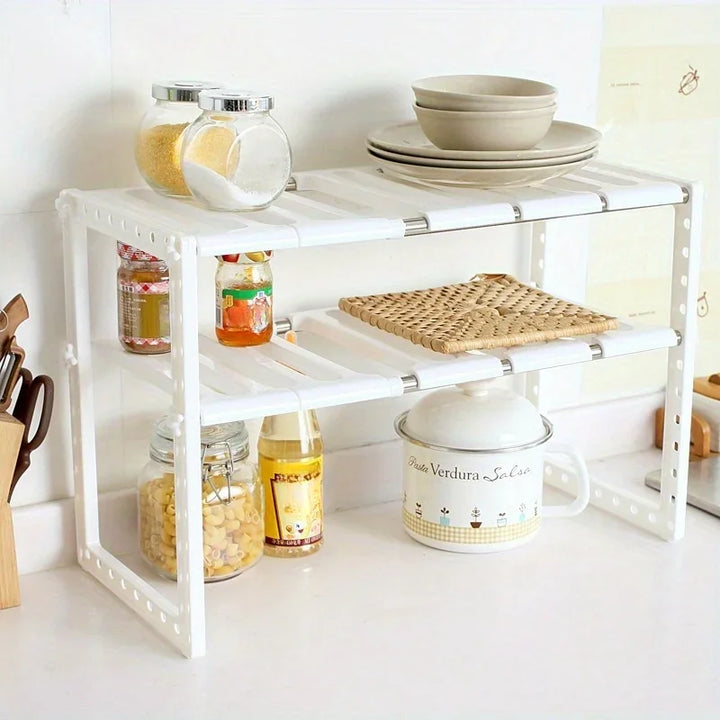 1 Expandable Stainless Steel Rack for Kitchen or Bathroom Sink Cabinet, Multifunctional
1 rack aço inoxidável expansível para gabinete de pia da cozinha ou banheiro, multifuncional