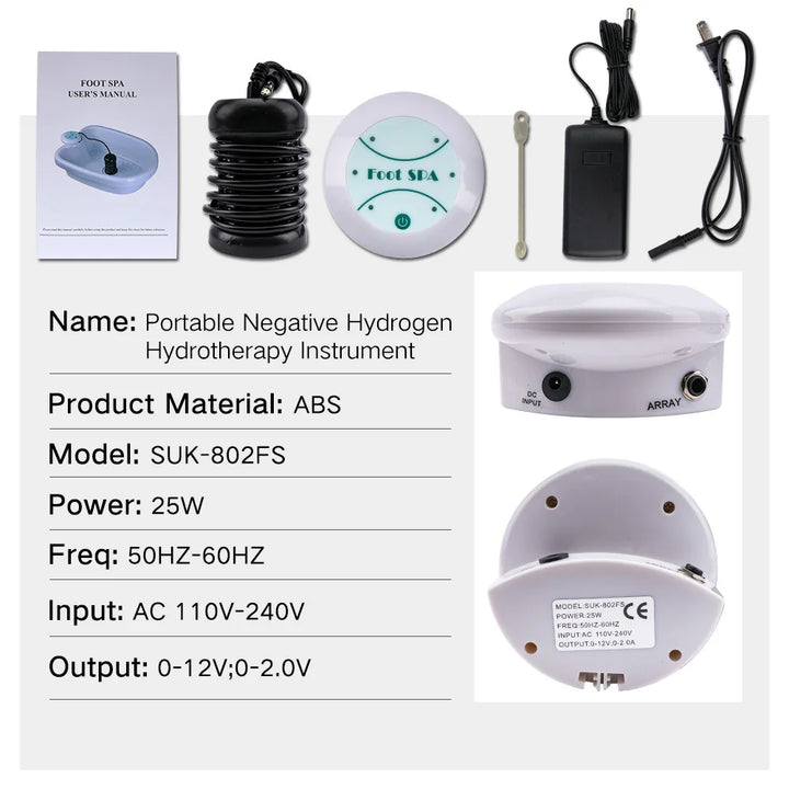 Ionic Detox Massage Machine Foot Bath With Foot Sap Massage Ion Cleanse Aqua Cell Spa Ion Detox Relief Pain Foot Massage + Basin