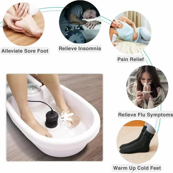 Detox Ionic Foot Spa Bath Machine Mini Foot Bath Ion Detoxifier Health Therapy Cleanse Footspa Vibrat Whirlpool Care Arrays Aqua