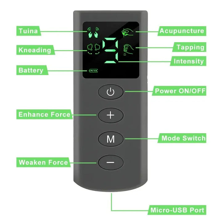 Estimulador muscular, acupuntura e massagem corporal. máquina de terapia digital eletroestimulação