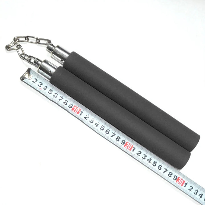 Nunchaku seguro de borracha espuma para artes marciais, prática chinês kung fu. Equipamento de treinamento para iniciantes.