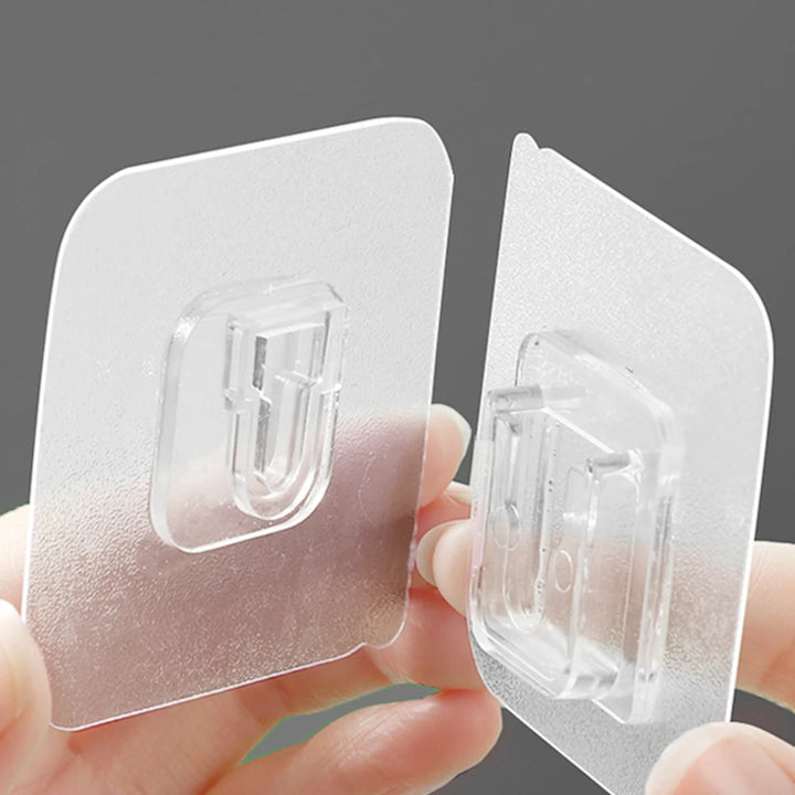 Ganchos de parede fixado com adesivos dupla face, forte, transparente, tipo ventosa ou ganchos. Pode ser usado na cozinha, banheiro, guarda roupa, armarios, Bancadas de trabalho, automovel. Suporte adaptavel para ferramentas, tomada, luz, e outros.