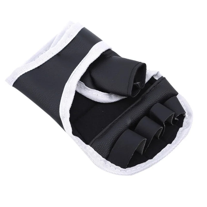1 par preto de luvas de boxe couro meio dedo, kick boxe, karate, muay thai, kung fu, luvas treinamento  para crianças