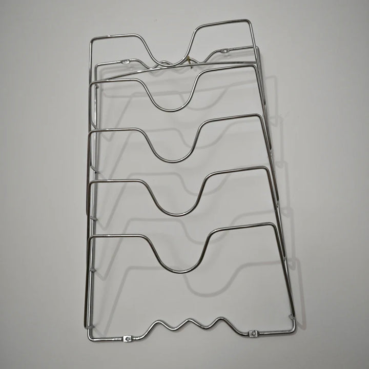 There is nowhere to put the pan lid, pan lid holder, kitchen organizer 1 pcs stainless steel arrived
Não tem onde colocar a tampa da panela chegou suporte tampa de panela, organizador cozinha 1 pçs  aço inoxidável