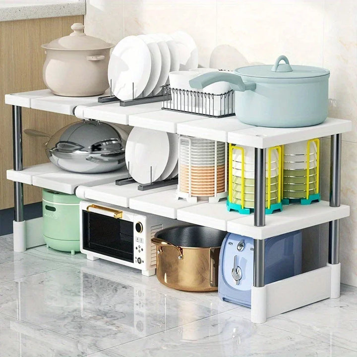1 Expandable Stainless Steel Rack for Kitchen or Bathroom Sink Cabinet, Multifunctional
1 rack aço inoxidável expansível para gabinete de pia da cozinha ou banheiro, multifuncional