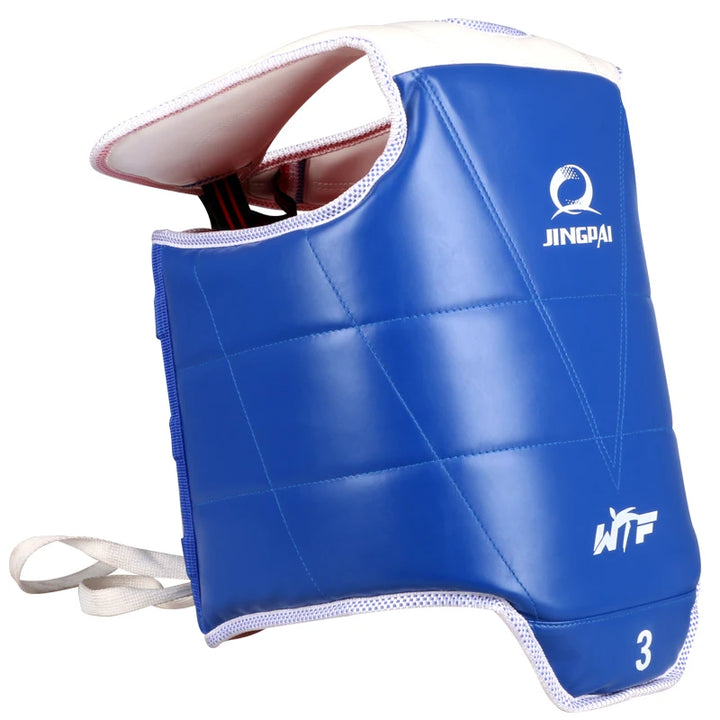 Protetor de torax para taekwondo wtf, sparring, tae kwon do, karate. Material reversível e malevel, protege o peito para crianças e adultos