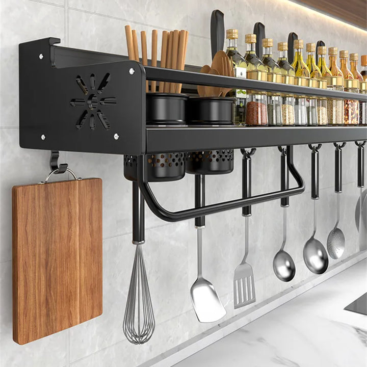 Rack de armazenamento de especiarias e facas. Fixação na  parede ou porta do armario.