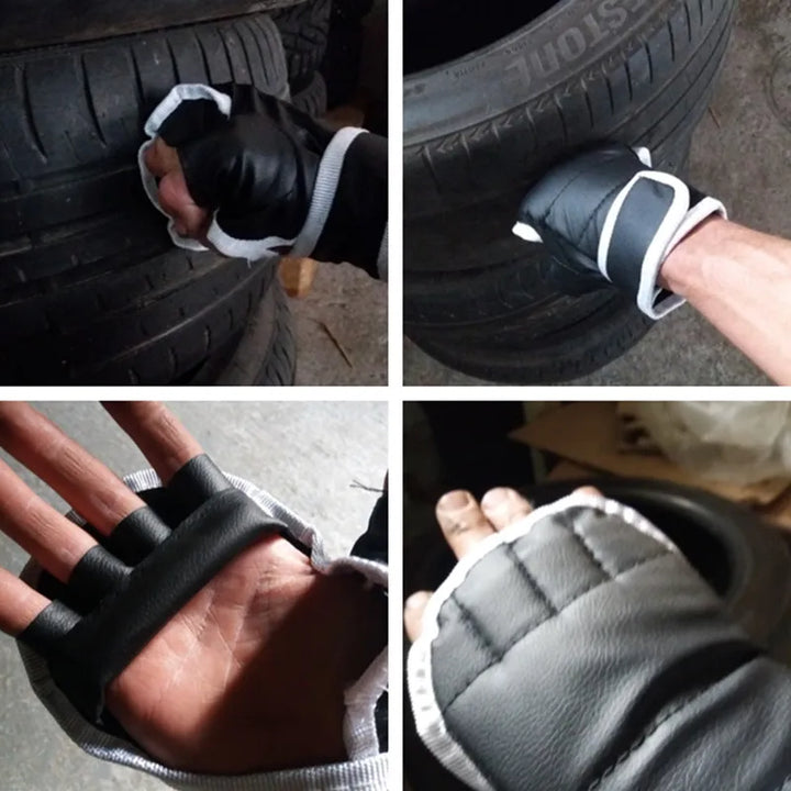 1 par preto de luvas de boxe couro meio dedo, kick boxe, karate, muay thai, kung fu, luvas treinamento  para crianças