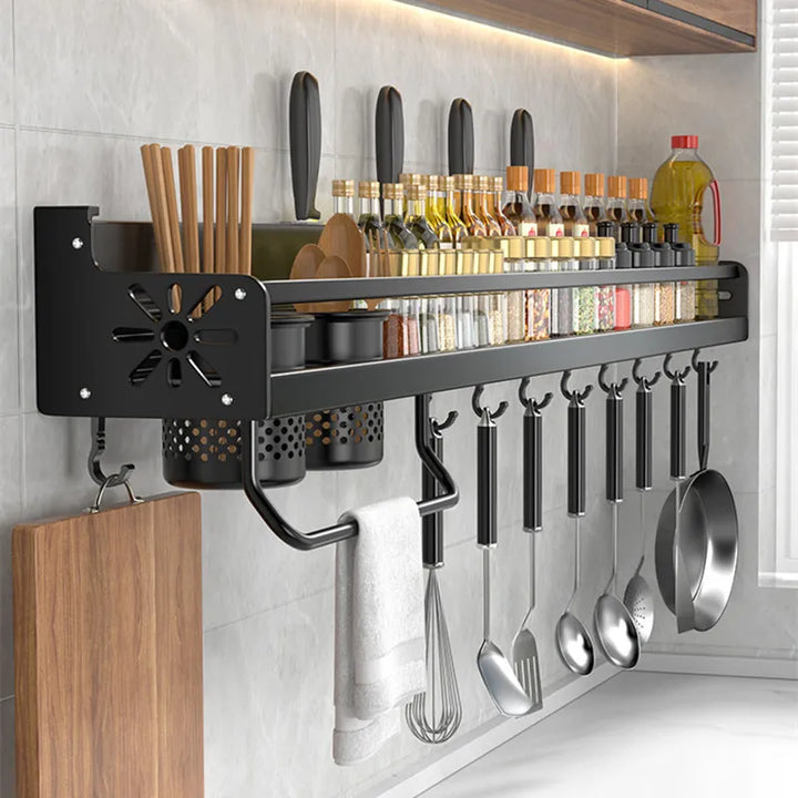 Rack de armazenamento de especiarias e facas. Fixação na  parede ou porta do armario.